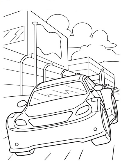 Dibujo de Nascar para Colorear