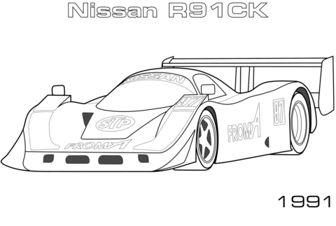 Dibujo de Nissan R91ck para Colorear