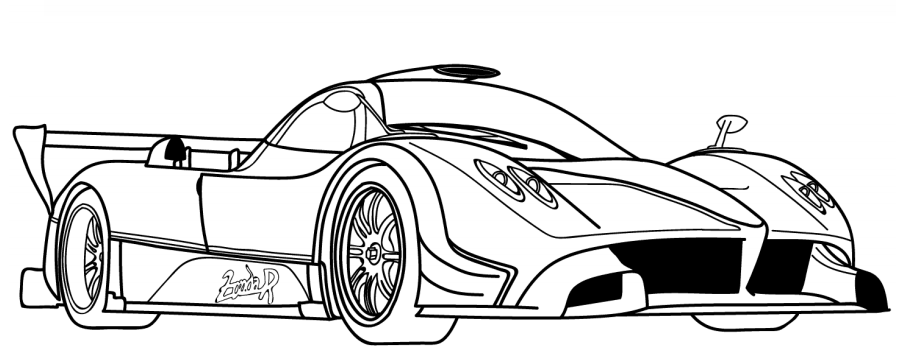 Dibujo de Pagani Zonda R para Colorear