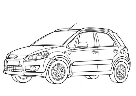 Dibujo de Suzuki Sx4 para Colorear
