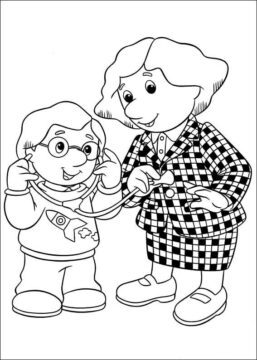 Dibujo de Madre e Hijo del Cartero Pat para Colorear
