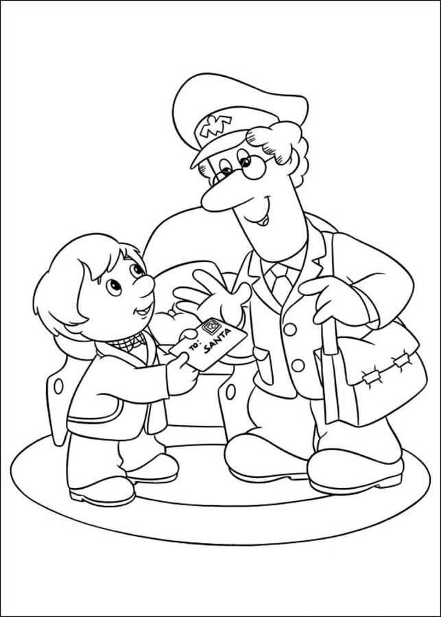 Dibujo de Pat el Cartero Impresionante para Colorear