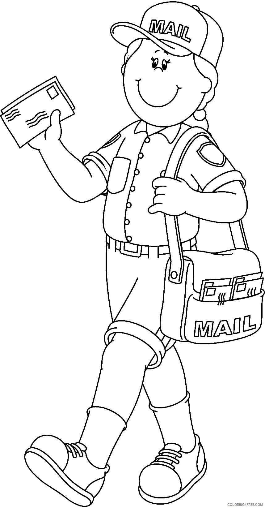 Dibujo de Cartero Ambulante para Colorear