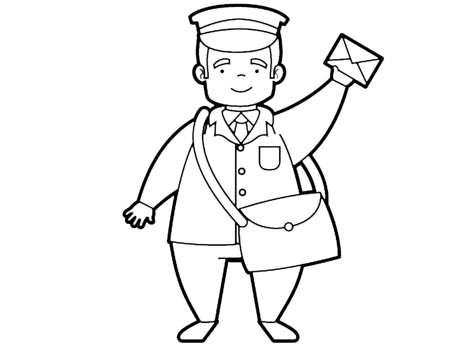 Dibujo de Cartero Bsico para Colorear