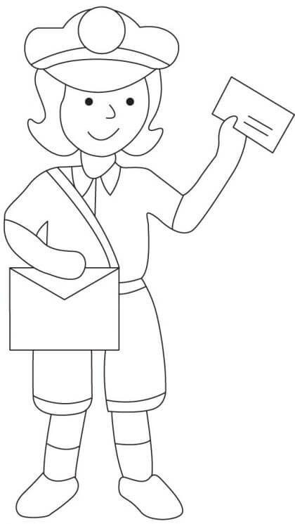 Dibujo de Cartero para Colorear