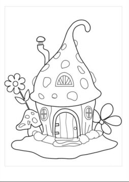 Dibujo de Casa Sencilla para Colorear