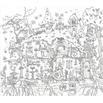 Dibujo de Dulce Casa de Hadas para Colorear