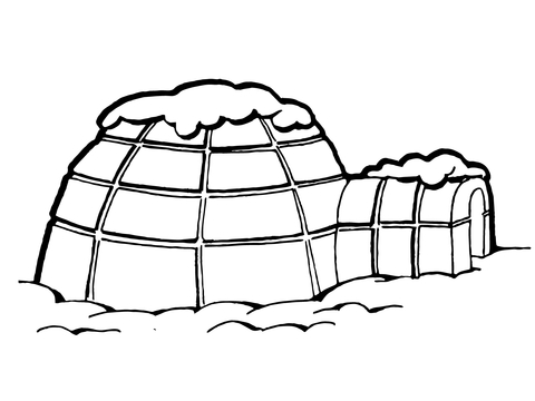 Dibujo de Casa de Hielo para Colorear