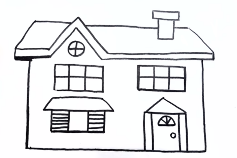 Dibujo de Una Casa para Colorear