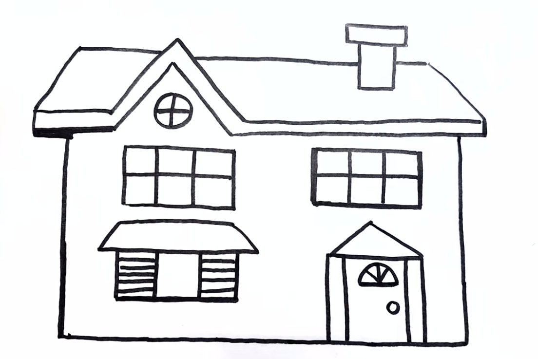 Dibujo de Una Casa para Colorear