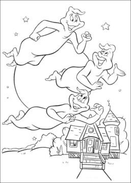 Dibujo de El Trio Fantasmal para Colorear