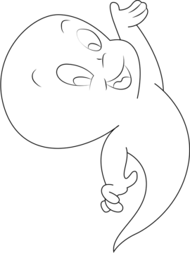 Dibujo de Feliz Casper para Colorear