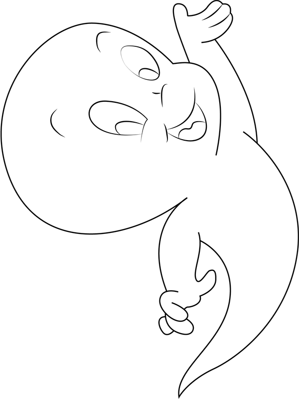 Dibujo de Feliz Casper para Colorear
