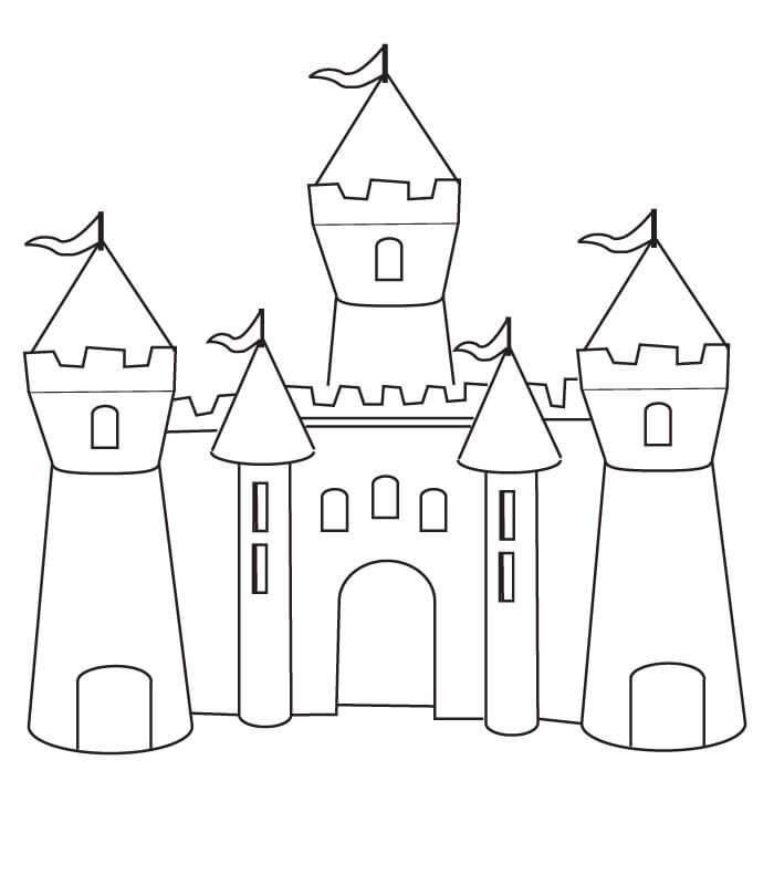 Dibujo de Buen Castillo para Colorear