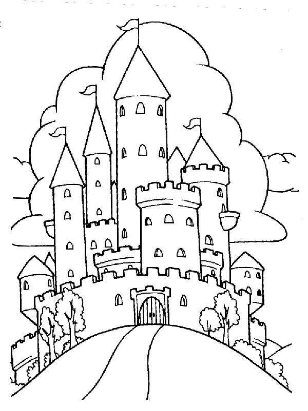 Dibujo de Castillo Normal para Colorear