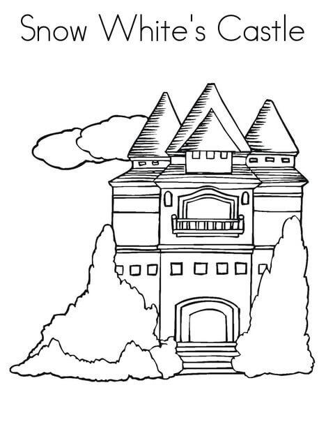 Dibujo de Castillo de Blancanieves para Colorear