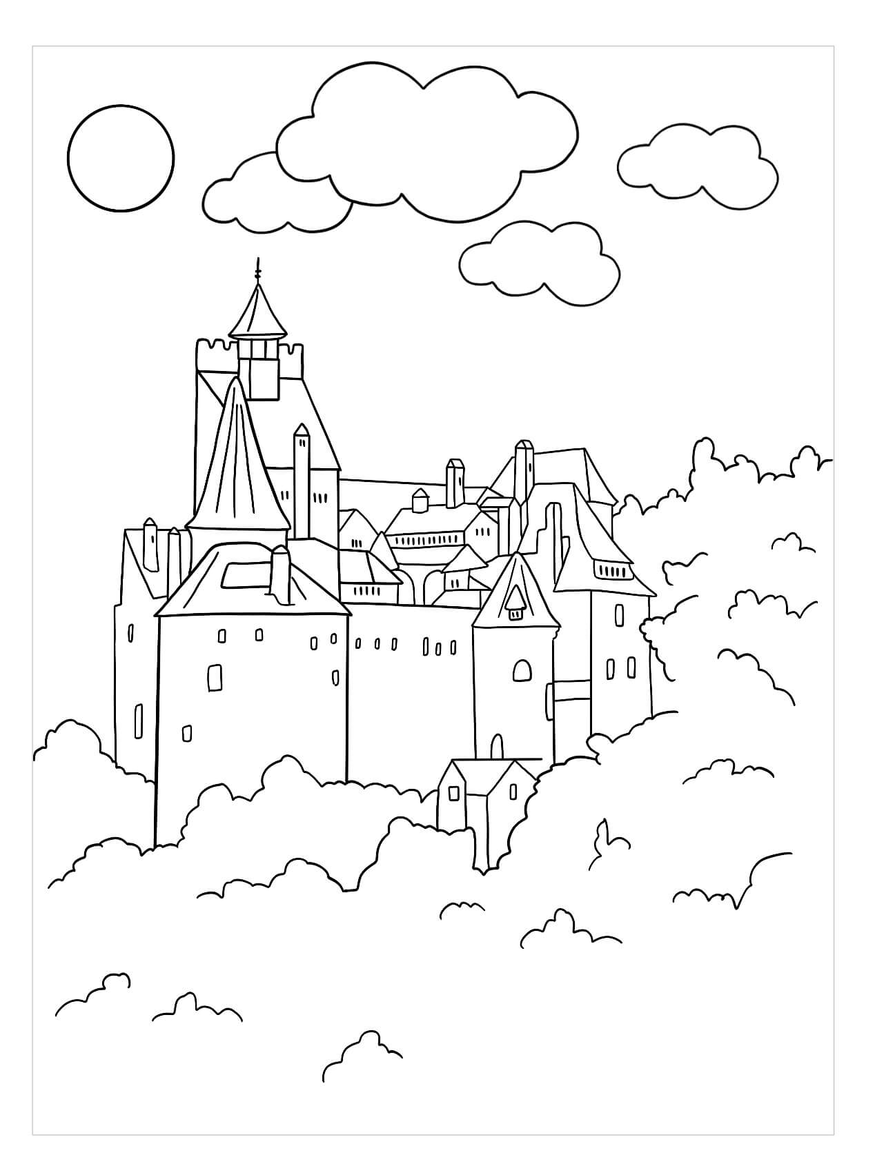 Dibujo de Castillo de Salvado para Colorear