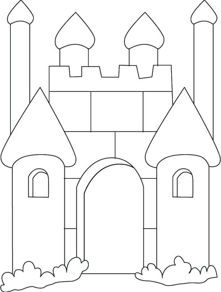 Dibujo de Castillo Muy Fresco para Colorear
