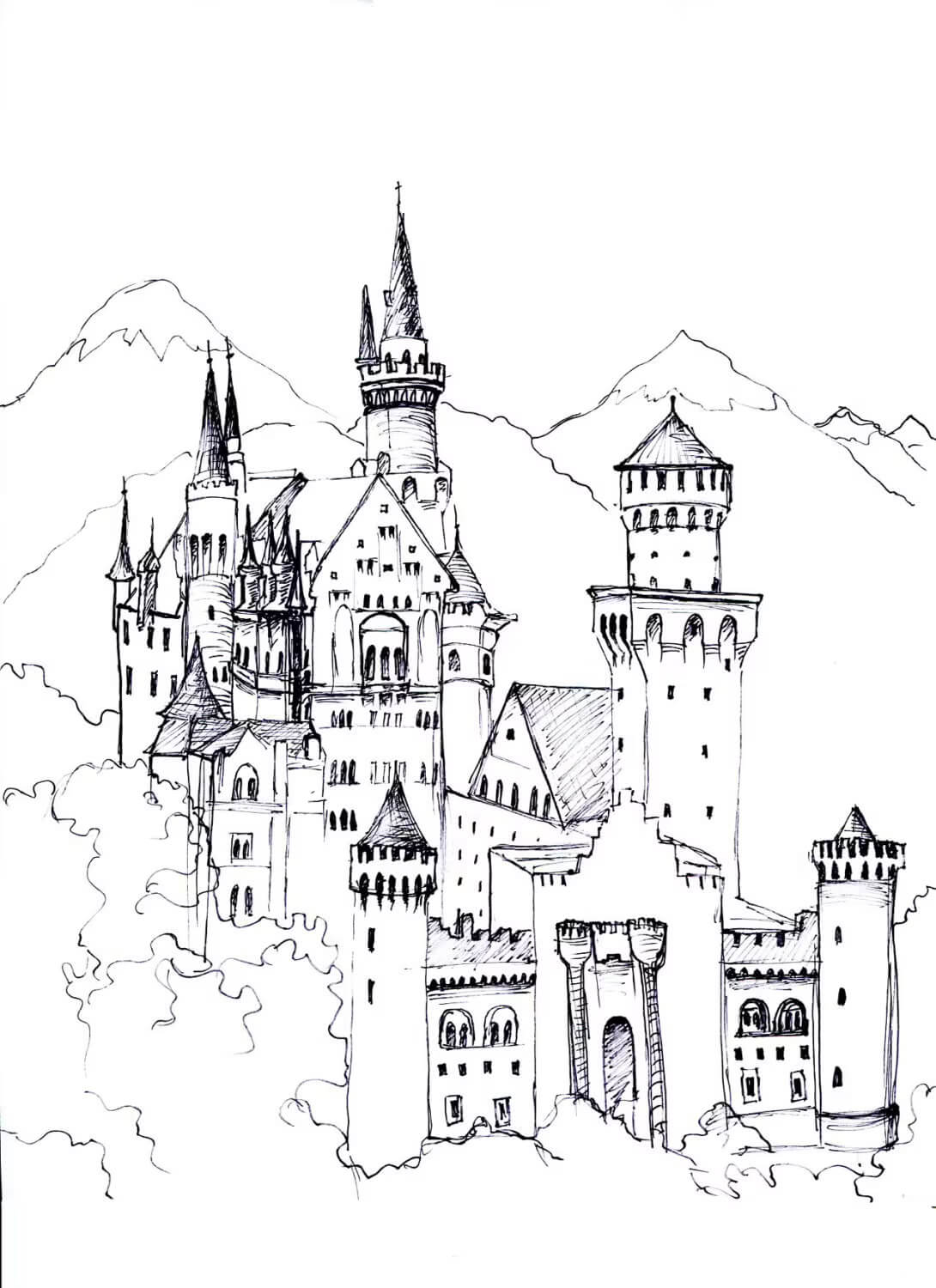 Dibujo de Castillo para Colorear
