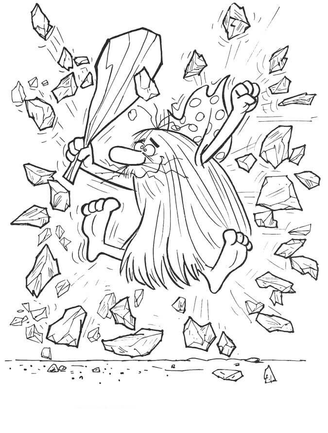 Dibujo de Genial Capitn Caverncola para Colorear
