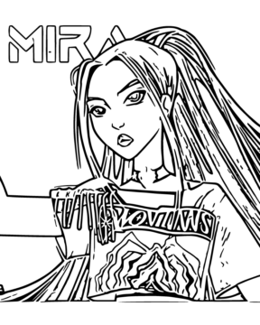 Dibujo de Imgi 14 Kpop Demon Hunters Mira Coloring Page para Colorear