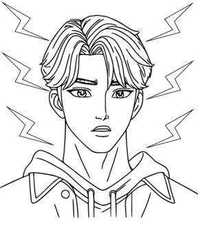 Dibujo de Imgi 16 Kpop Demon Hunters Jinu Coloring Page para Colorear