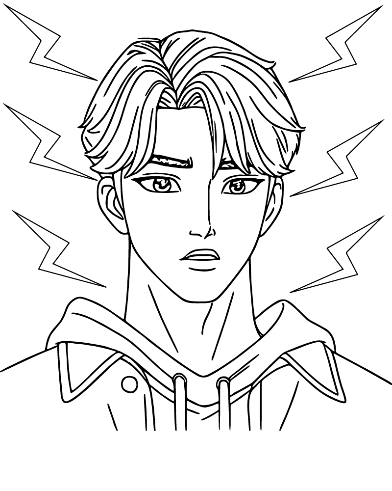 Dibujo de Imgi 16 Kpop Demon Hunters Jinu Coloring Page para Colorear