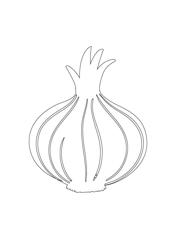 Dibujo de Cebolla Adorable para Colorear