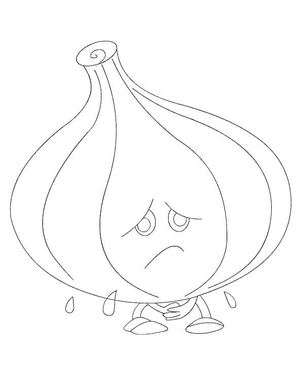 Dibujo de Cebolla Llorando para Colorear