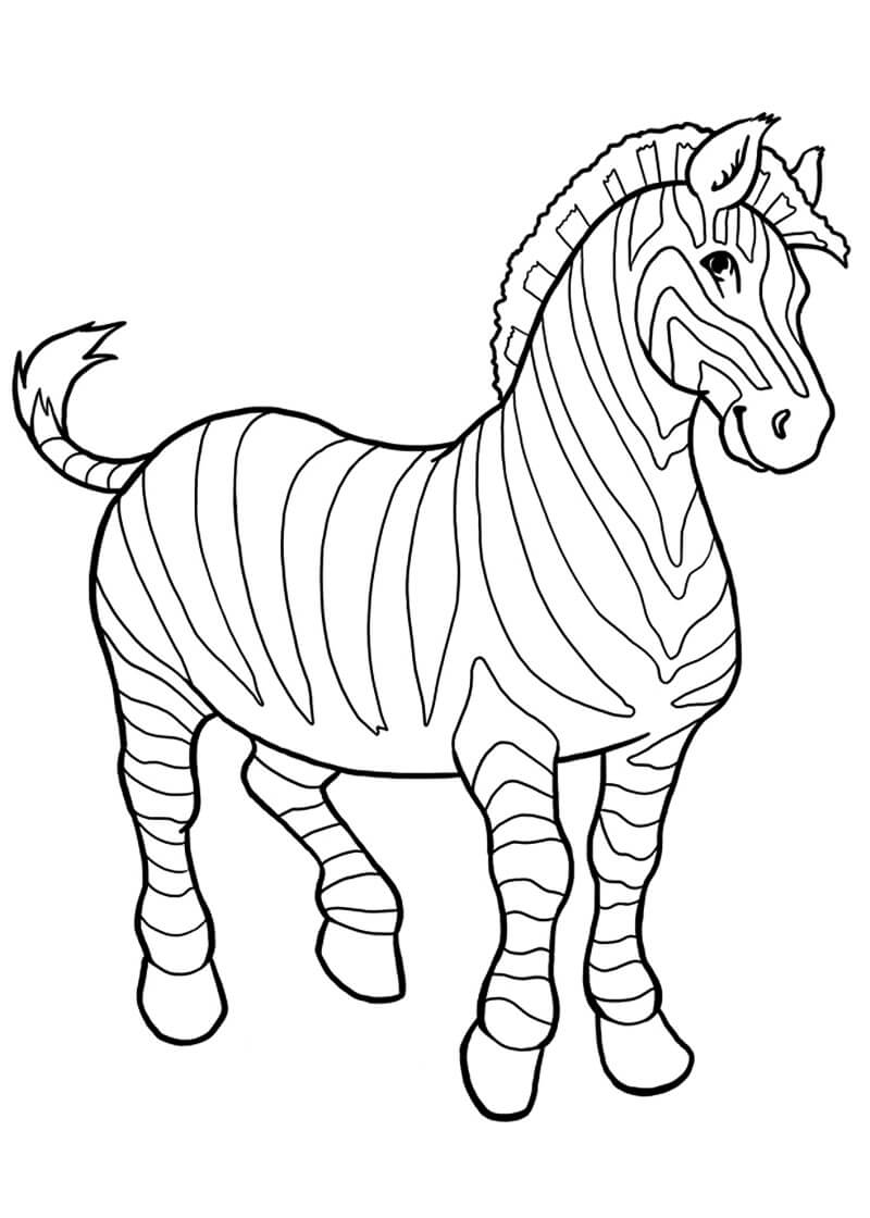 Dibujo de Cebra Asombrosa para Colorear