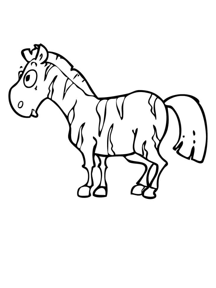 Dibujo de Cebra imágenes Gratis para Colorear
