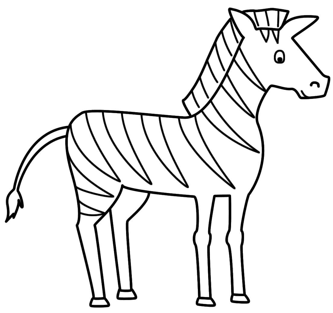 Dibujo de Básico Cebra para Colorear