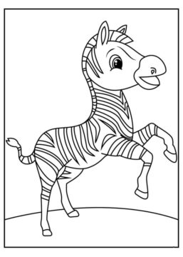 Dibujo de Salto de Cebra para Colorear