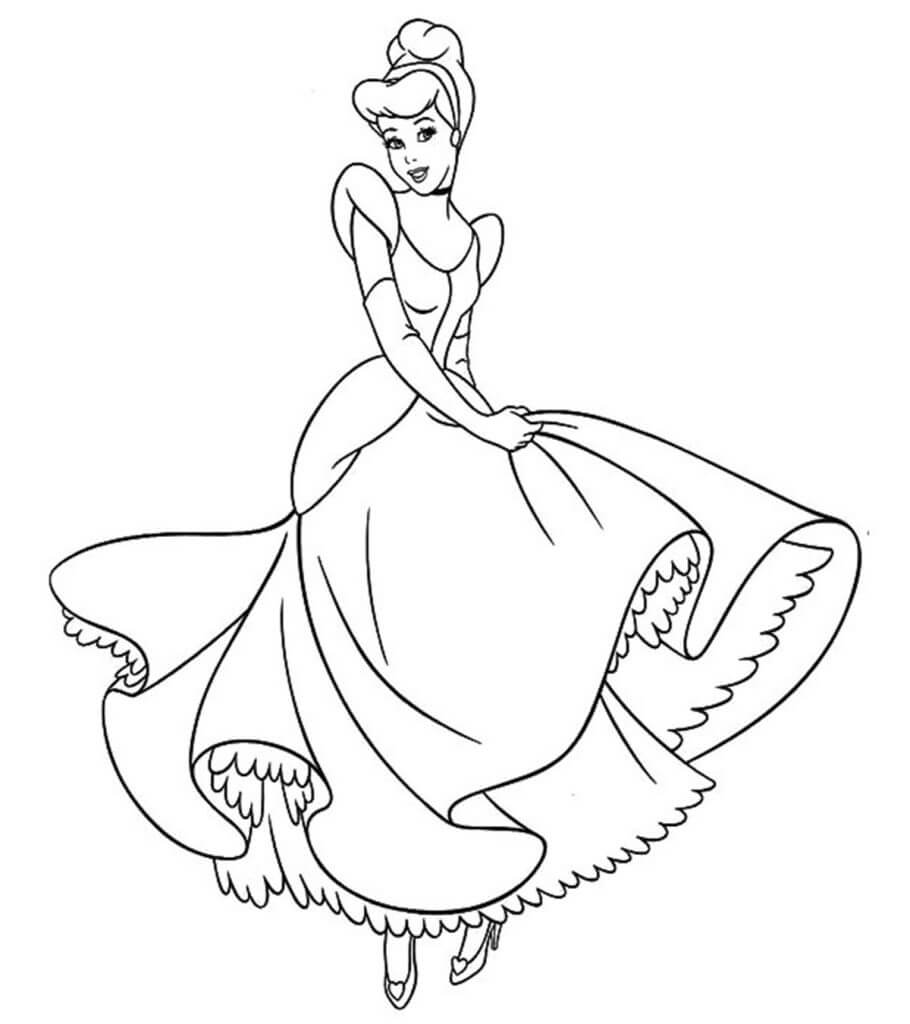 Dibujo de Cenicienta Divertida para Colorear