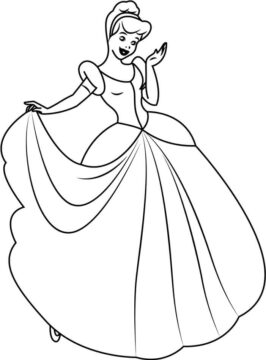 Dibujo de Cenicienta para Colorear
