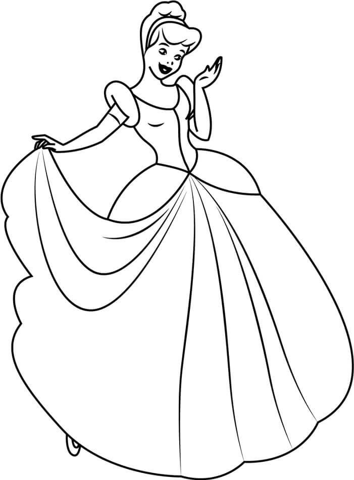 Dibujo de Cenicienta para Colorear