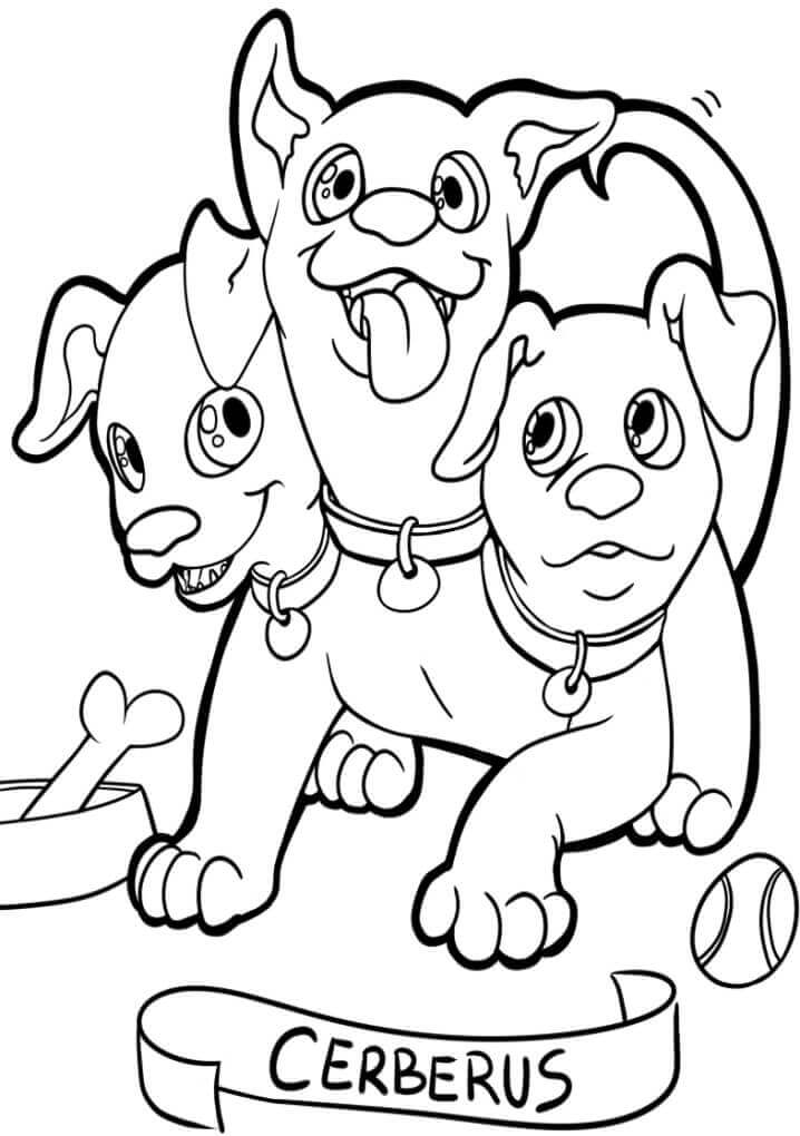 Dibujo de Beb Cerbero para Colorear