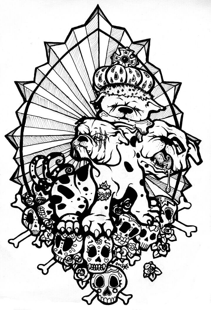 Dibujo de Cerbero 3 para Colorear