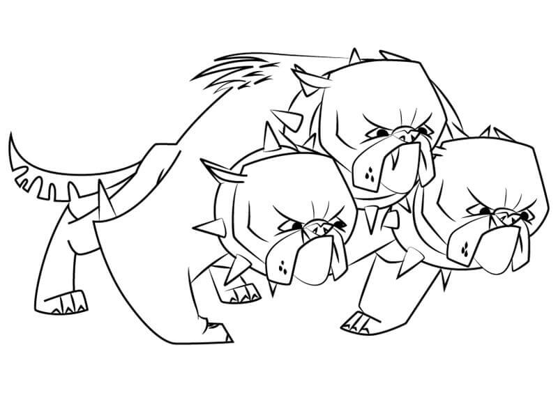 Dibujo de Cerberus en Dibujos Animados para Colorear