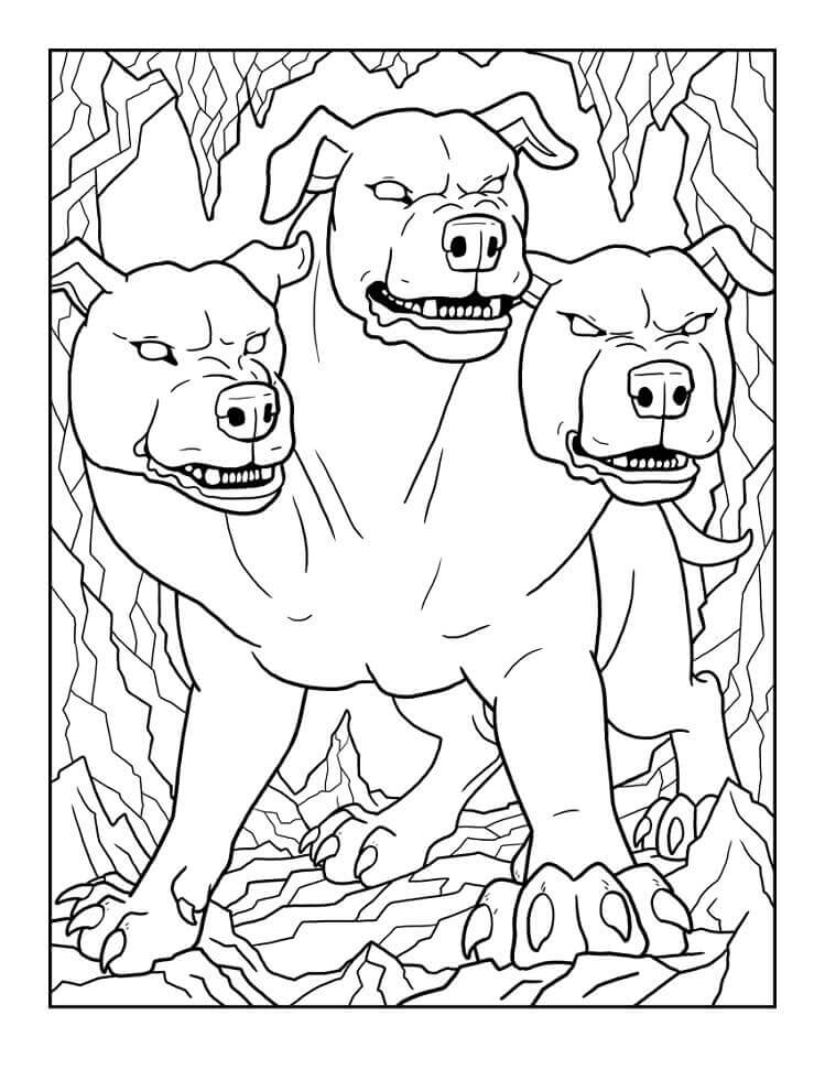 Dibujo de Leyenda Cerberus para Colorear