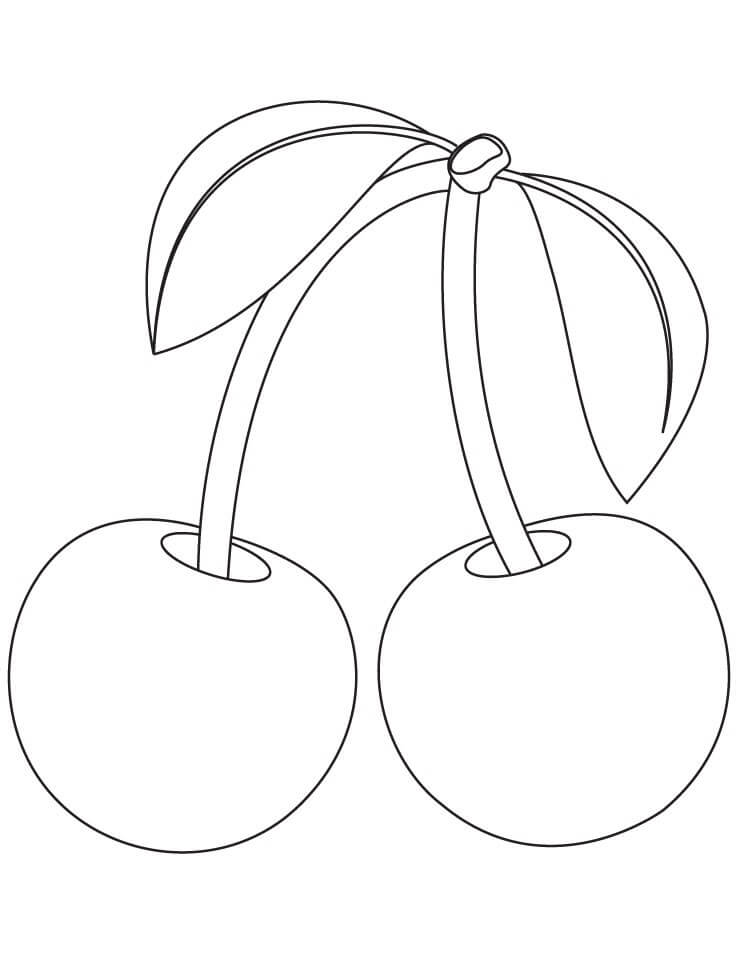 Dibujo de Bonita Cereza para Colorear