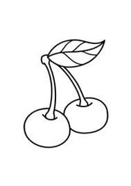 Dibujo de Cereza Perfecto para Colorear