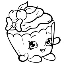 Dibujo de Cereza en la Magdalena para Colorear