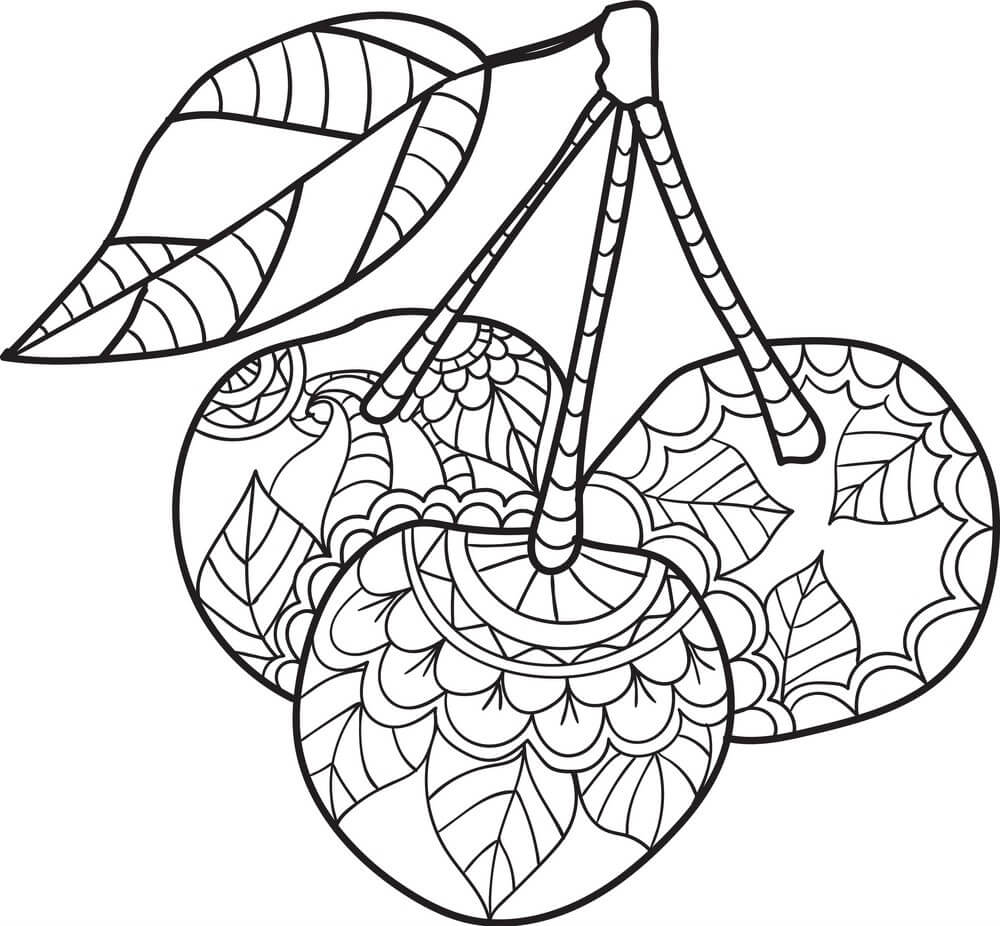 Dibujo de Cherry Es para Adultos para Colorear