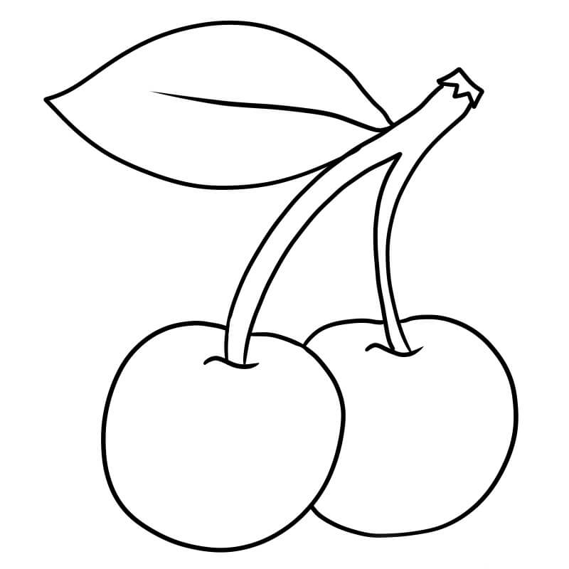 Dibujo de Gran Cereza para Colorear