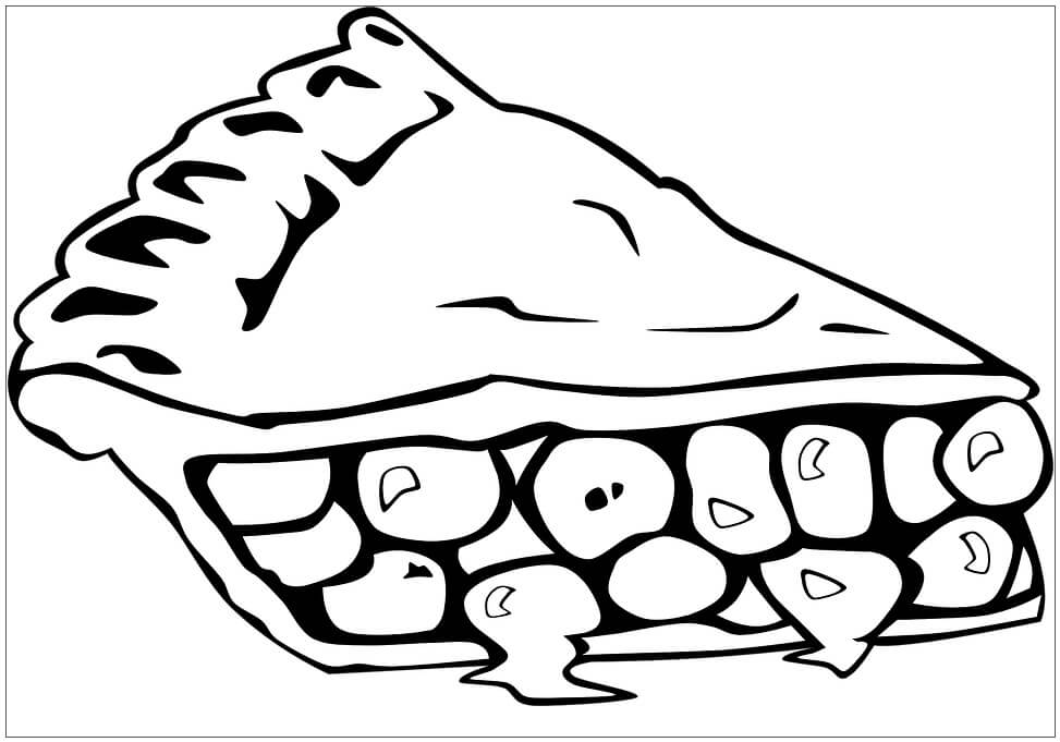 Dibujo de Pastel de Cerezas para Colorear