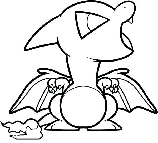Dibujo de Chibi Charizard para Colorear