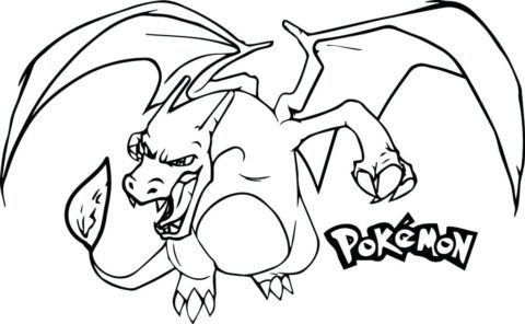 Dibujo de Ferocious Charizard para Colorear
