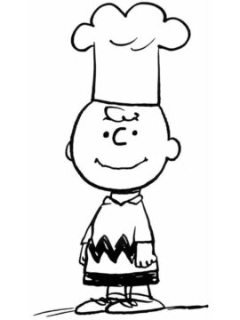 Dibujo de Cocinero Charlie Brown para Colorear