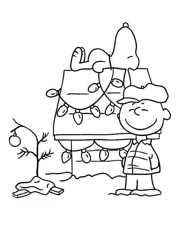 Dibujo de Feliz Charlie Brown para Colorear